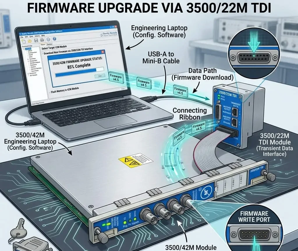 Bently Nevada 3500-42M Firmware Upgrade via 3500-22M TDI