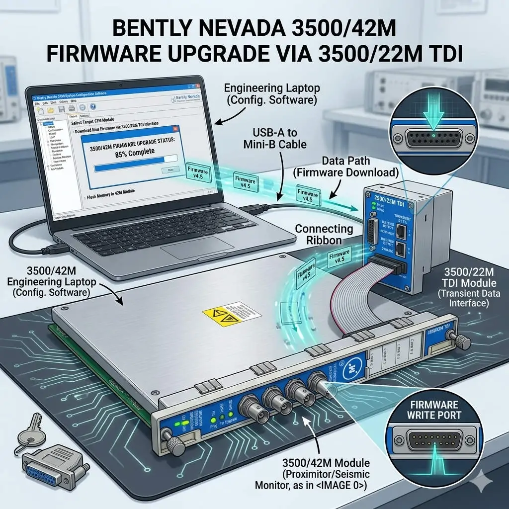 Bently Nevada 3500-42M Firmware Upgrade via 3500-22M TDI