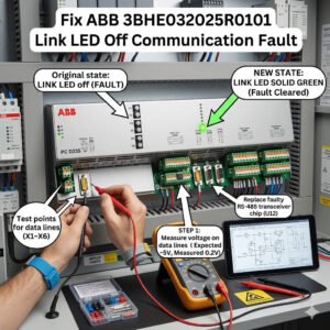 Fix ABB 3BHE032025R0101 Link LED Off Communication Fault