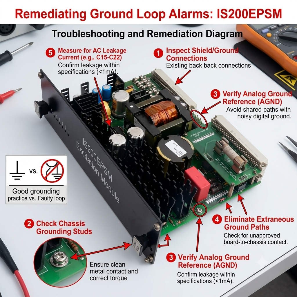 Fix Ground Loop Alarms on GE IS200EPSM Excitation Modules