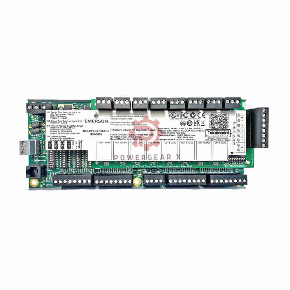 CPC810-3065 Emerson I/O Board – 16 Input, 8 Relay, MULTIFLEX