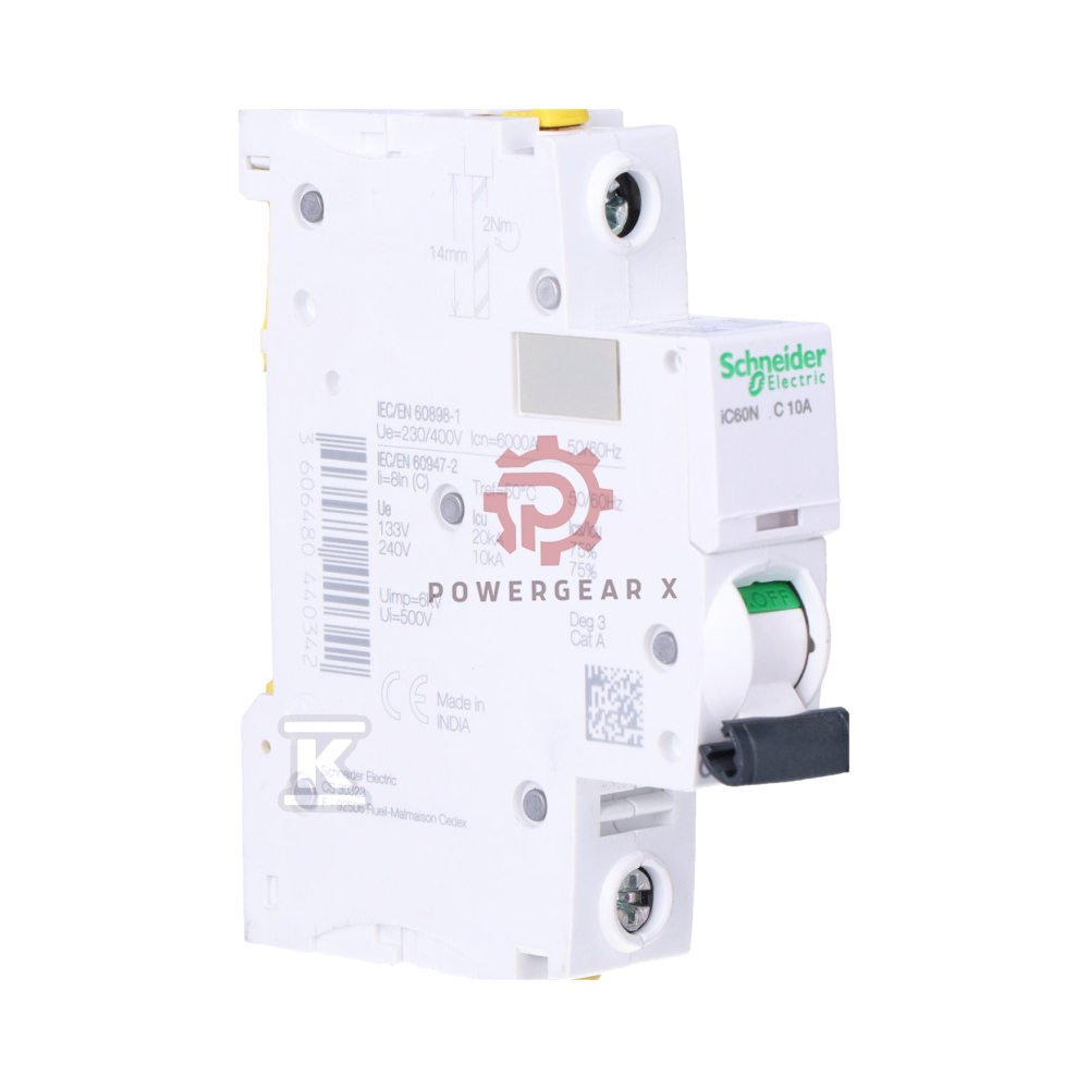 iC60N 1P C10 Acti9 Schneider MCB 10A 1-Pole C-Curve DIN Rail Breaker - Image 3