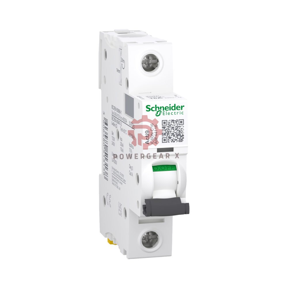 Schneider iC60N 1P C16 Acti9 Miniature Circuit Breaker 16A C Curve - Image 3
